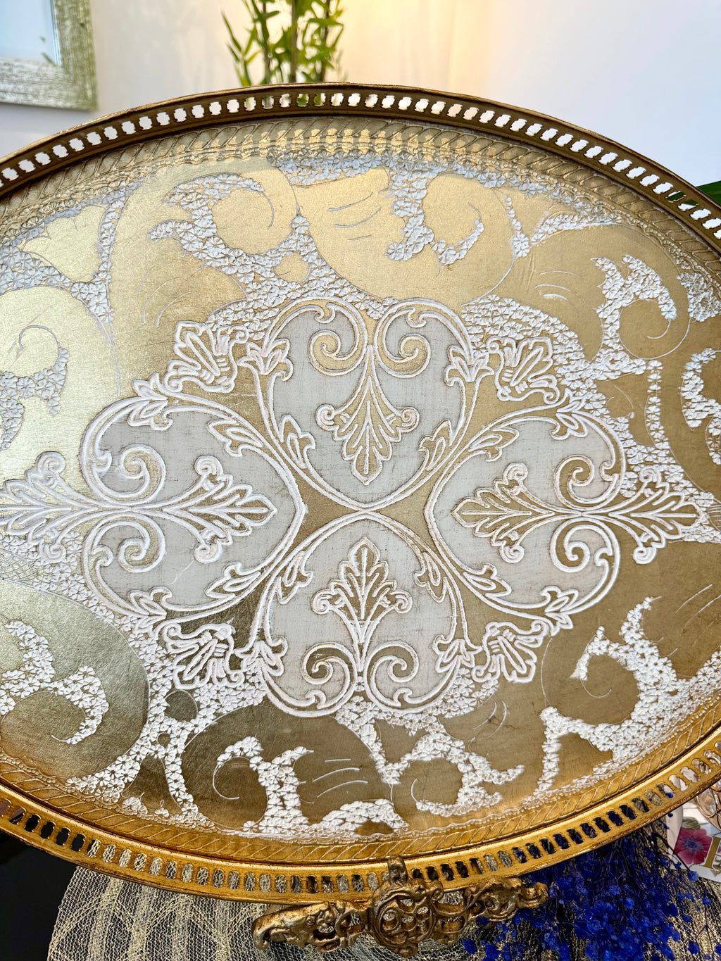 L&M Italian Wooden & Metal Tray
