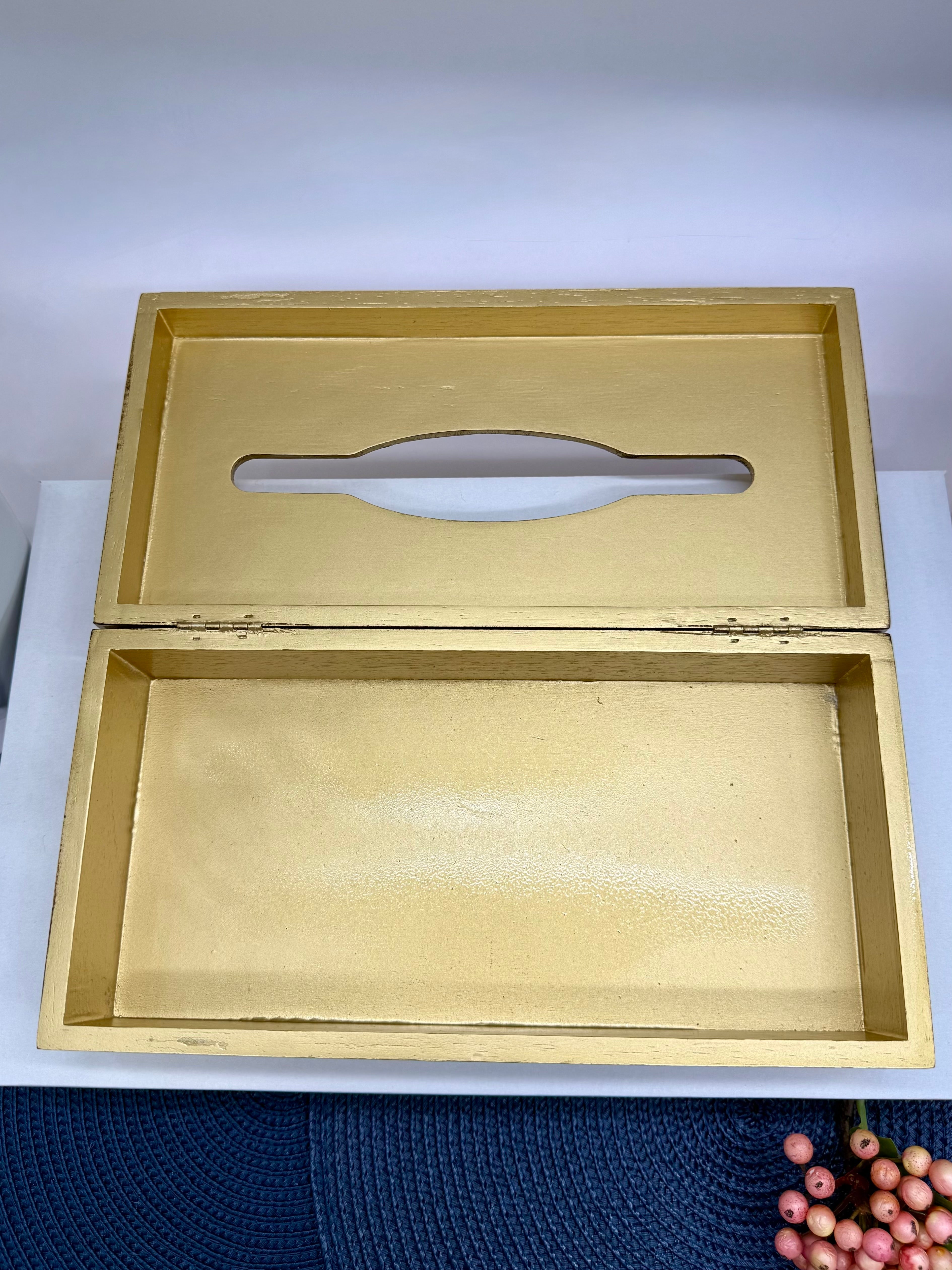 L&M Italian Wooden Tissue Box
