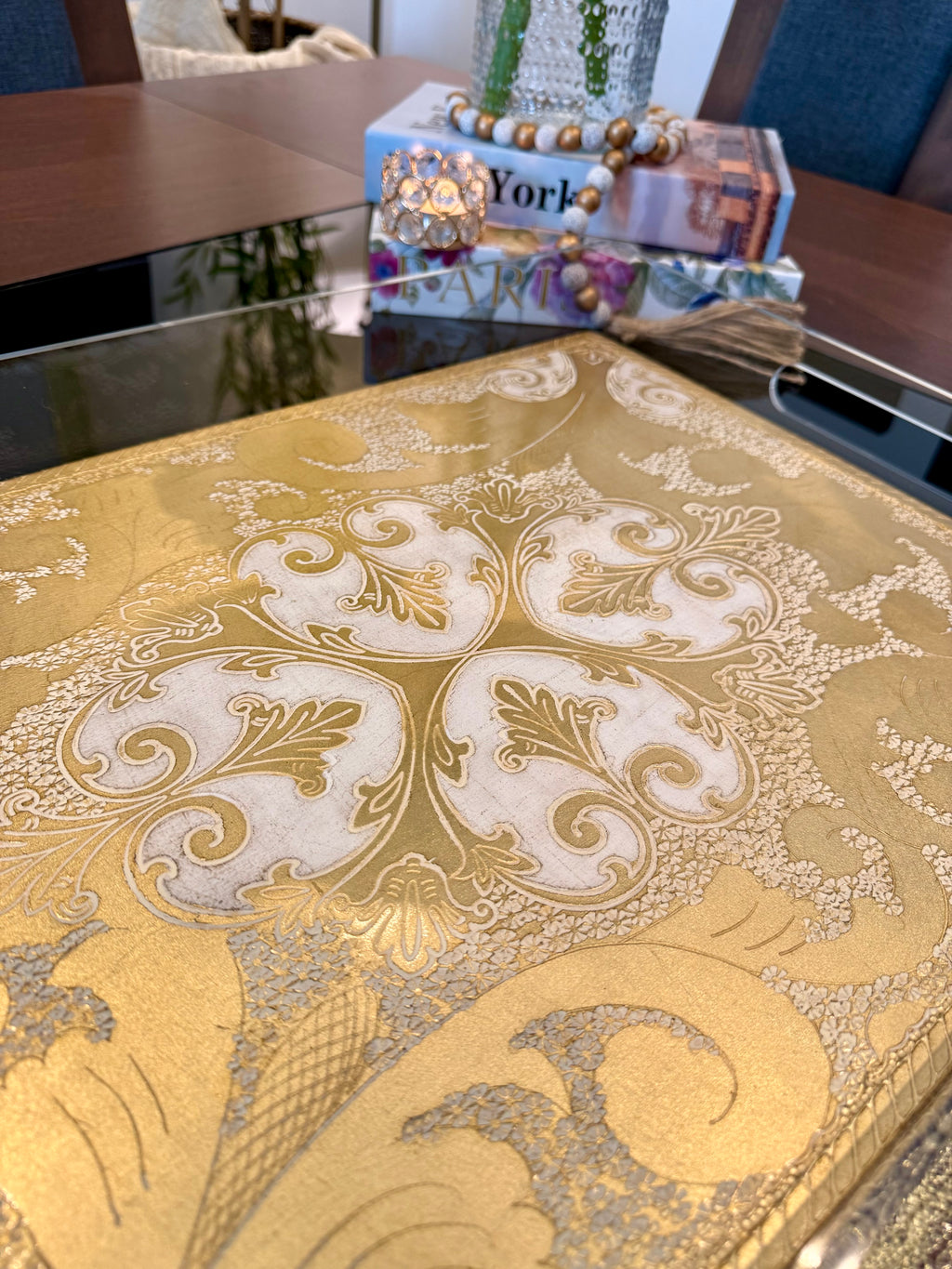 L&M Italian Wooden & Plexi Tray