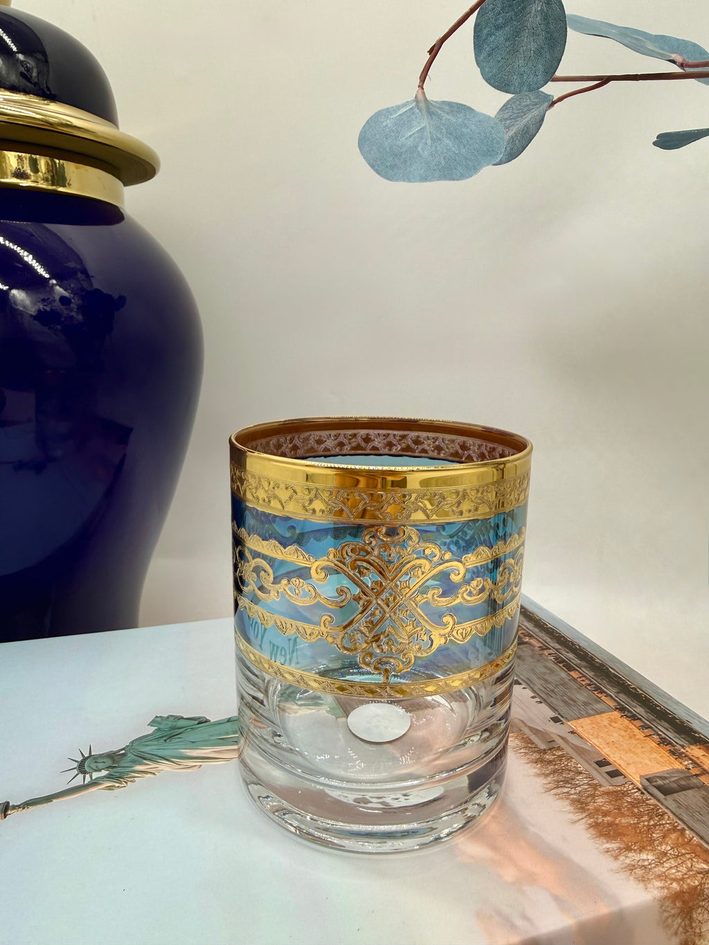 Combi Blue Short Glass Cups (6 Pieces)